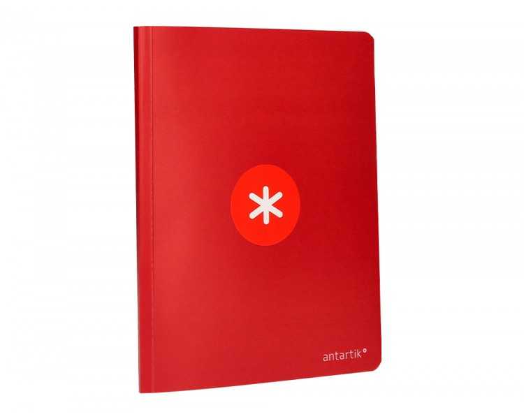 Libreta antartik a5+ plus cosida 48 hojas 90g/m2 cuadro 5mm con margen 6 colores surtidos