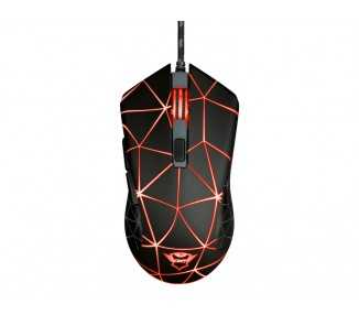 Raton trust gxt133 locx gaming optico luces led 800-4000 ppp 6 botones usb 2.0 cable 1,80 m color negro