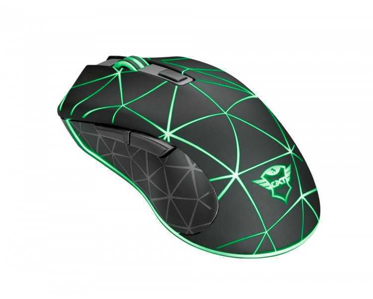 Raton trust gxt133 locx gaming optico luces led 800-4000 ppp 6 botones usb 2.0 cable 1,80 m color negro