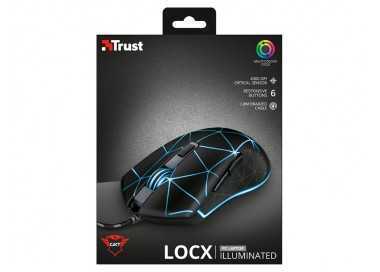 Raton trust gxt133 locx gaming optico luces led 800-4000 ppp 6 botones usb 2.0 cable 1,80 m color negro Raton trust gxt133 locx gaming optico luces led 800-4000 ppp 6 botones usb 2.0 cable 1,80 m color negro