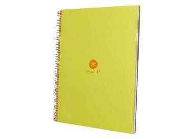 Cuaderno espiral a4 micro antartik dots tapa forrada 80h 90 gr rayado puntos 1 banda 4 taladros amarillo