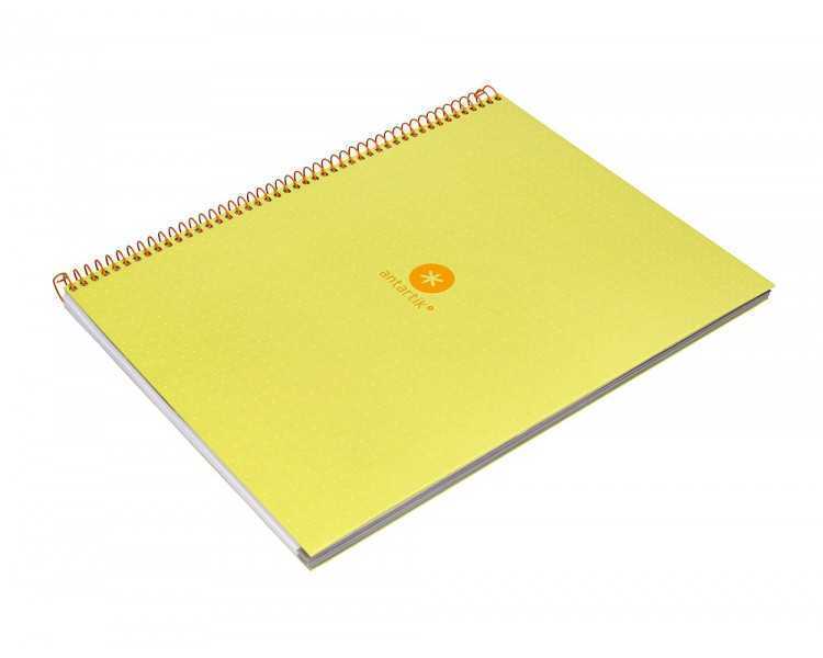 Cuaderno espiral a4 micro antartik dots tapa forrada 80h 90 gr rayado puntos 1 banda 4 taladros amarillo