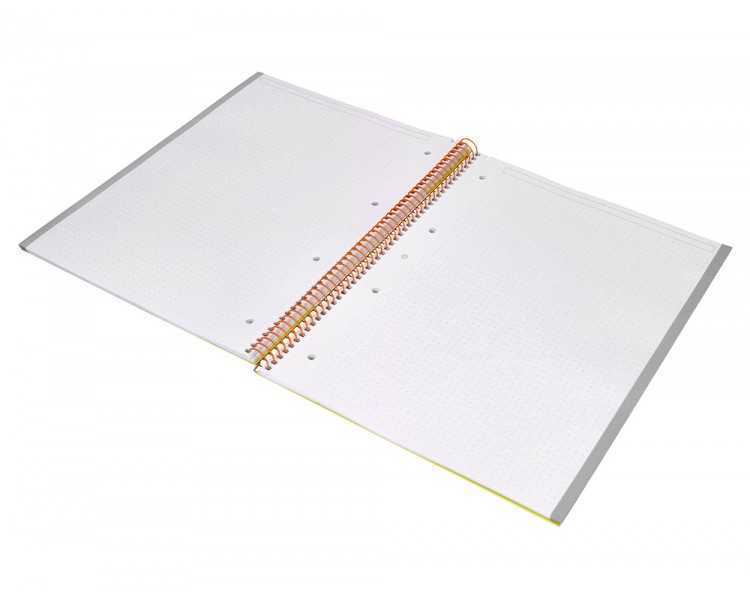 Cuaderno espiral a4 micro antartik dots tapa forrada 80h 90 gr rayado puntos 1 banda 4 taladros amarillo