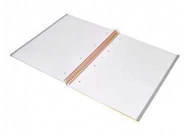 Cuaderno espiral a4 micro antartik dots tapa forrada 80h 90 gr rayado puntos 1 banda 4 taladros amarillo