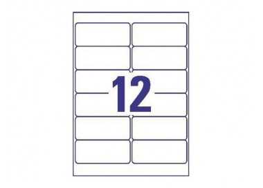 Etiqueta adhesiva resistente avery poliester blanco laser 99,1x42,3 mm caja de 240 unidades