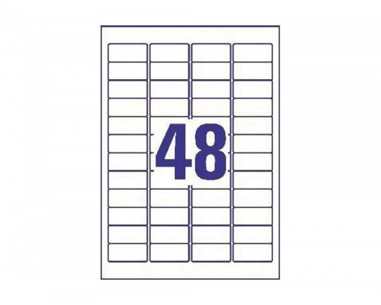 Etiqueta adhesiva resistente avery poliester blanco laser 45,7x21,2 mm caja de 960 unidades