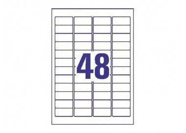 Etiqueta adhesiva resistente avery poliester blanco laser 45,7x21,2 mm caja de 960 unidades