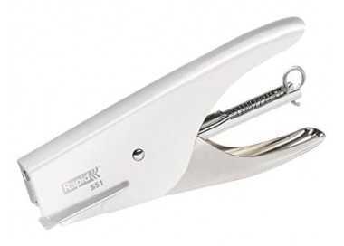 Grapadora rapid de tenaza s51 metalica capacidad de grapado 15 hojas usa grapas 21/4 cromada