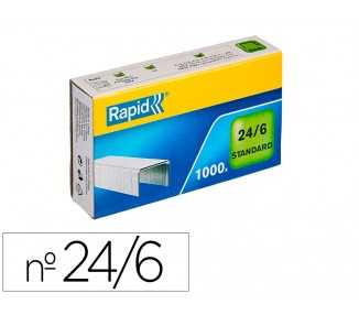 Grapas rapid 24/6 mm galvanizada caja de 1000 unidades