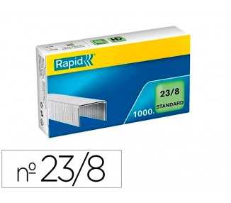 Grapas rapid 23/8 mm galvanizada caja de 1000 unidades