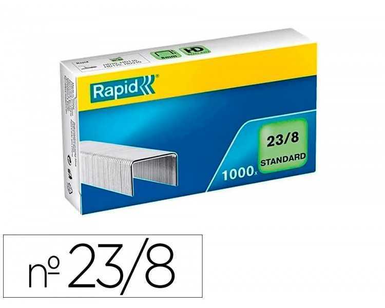 Grapas rapid 23/8 mm galvanizada caja de 1000 unidades