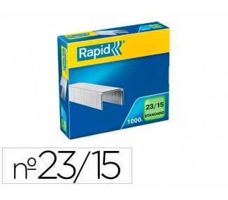 Grapas rapid 23/15 mm galvanizada caja de 1000 unidades