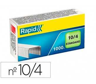 Grapas rapid 10/4 mm galvanizada caja de 1000 unidades