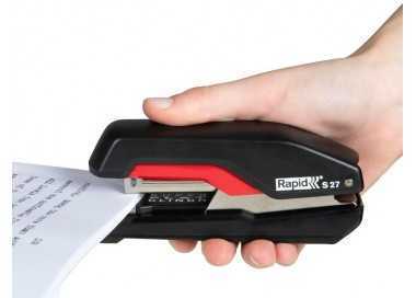 Grapadora rapid s27 fullstrip plastico capacidad de grapado 30 hojas usa grapas 24/6 y 26/6 color negro/rojo Grapadora rapid s27 fullstrip plastico capacidad de grapado 30 hojas usa grapas 24/6 y 26/6 color negro/rojo