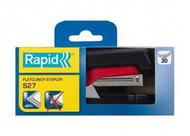 Grapadora rapid s27 fullstrip plastico capacidad de grapado 30 hojas usa grapas 24/6 y 26/6 color negro/rojo Grapadora rapid s27 fullstrip plastico capacidad de grapado 30 hojas usa grapas 24/6 y 26/6 color negro/rojo