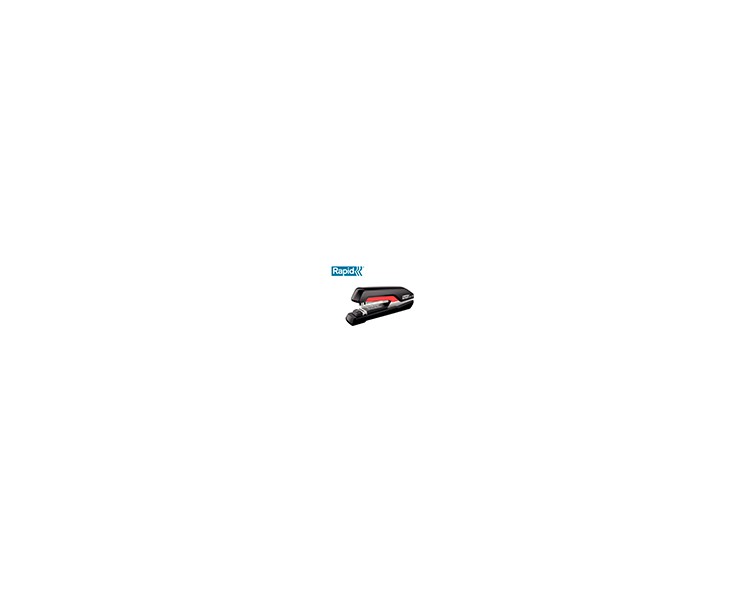 Grapadora rapid s17 fullstrip plastico capacidad de grapado 30 hojas usa grapas 24/6 y 26/6 color negro/rojo