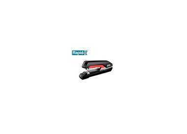 Grapadora rapid s17 fullstrip plastico capacidad de grapado 30 hojas usa grapas 24/6 y 26/6 color negro/rojo
