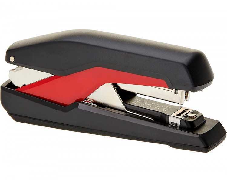 Grapadora rapid s17 fullstrip plastico capacidad de grapado 30 hojas usa grapas 24/6 y 26/6 color negro/rojo