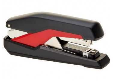 Grapadora rapid s17 fullstrip plastico capacidad de grapado 30 hojas usa grapas 24/6 y 26/6 color negro/rojo