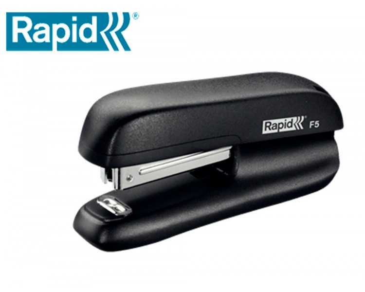 Grapadora rapid f5 mini plastico capacidad de grapado 10 hojas usa grapas n 10 color negro