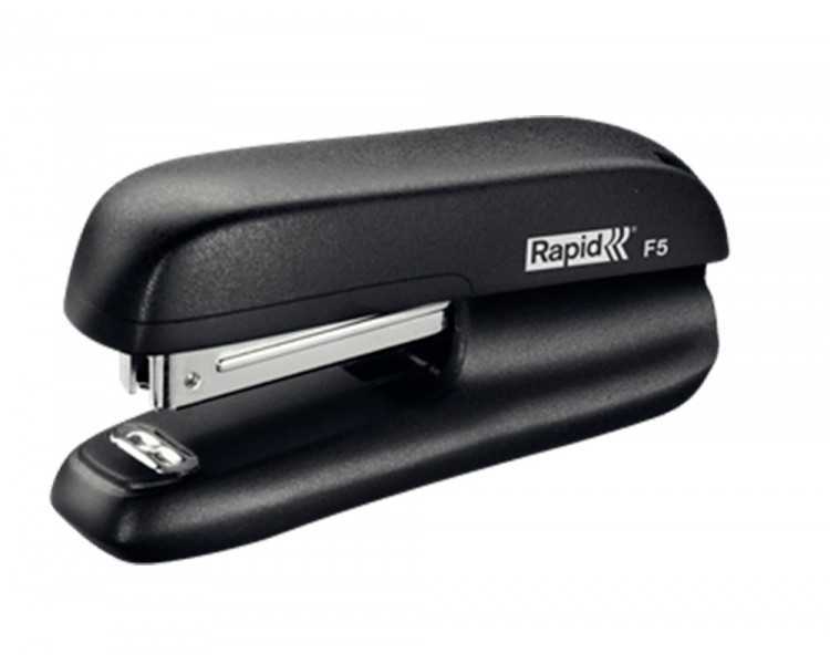 Grapadora rapid f5 mini plastico capacidad de grapado 10 hojas usa grapas n 10 color negro