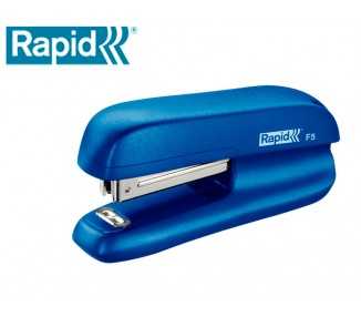 Grapadora rapid f5 mini plastico capacidad de grapado 10 hojas usa grapas n 10 color azul