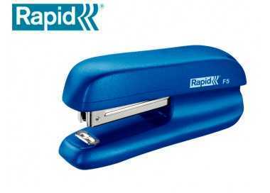Grapadora rapid f5 mini plastico capacidad de grapado 10 hojas usa grapas n 10 color azul
