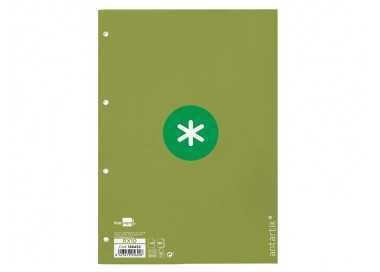 Recambio a4 antartik 80 hojas 90g/m2 cuadro 5mm 4 taladros 1 banda con marco color verde Recambio a4 antartik 80 hojas 90g/m2 cuadro 5mm 4 taladros 1 banda con marco color verde