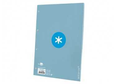 Recambio a4 antartik 80 hojas 90g/m2 cuadro 5mm 4 taladros 1 banda con marco color celeste