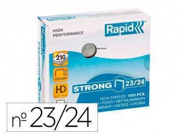 Grapas rapid strong nº 23/24 galvanizadas caja de 1000 unidades