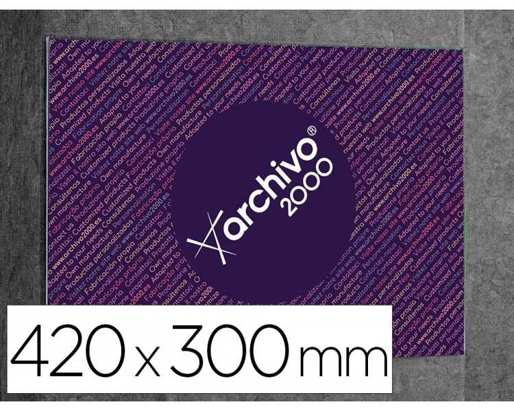 Expositor mural archivo 2000 premium de pared con adhesivo poliestireno transparente din a3 horizontal 420x300 mm