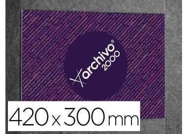 Expositor mural archivo 2000 premium de pared con adhesivo poliestireno transparente din a3 horizontal 420x300 mm