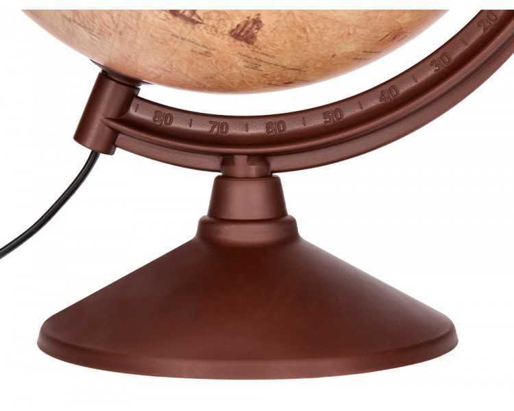 Globo terraqueo liderpapel con luz fisico y politico estilo antiguo diametro 26 cm
