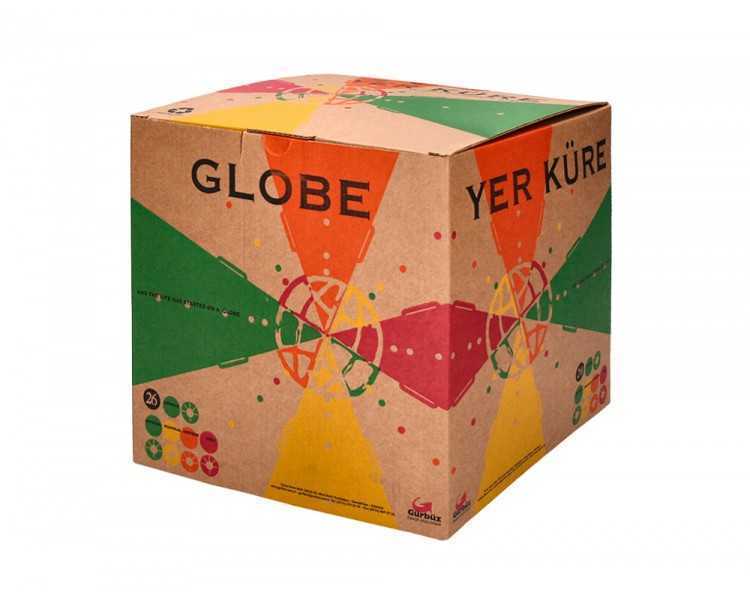 Globo terraqueo liderpapel con luz fisico y politico estilo antiguo diametro 26 cm