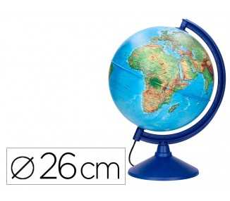 Globo terraqueo liderpapel con luz fisico y politico diametro 26 cm