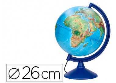 Globo terraqueo liderpapel con luz fisico y politico diametro 26 cm