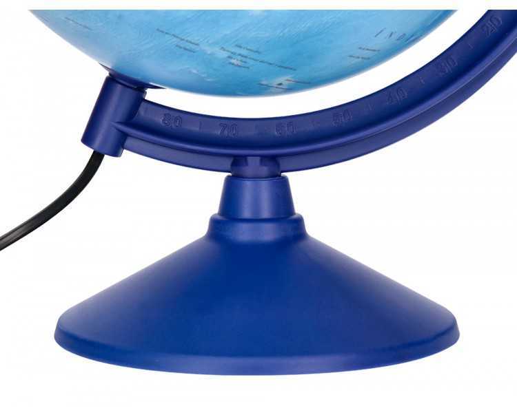 Globo terraqueo liderpapel con luz fisico y politico diametro 26 cm