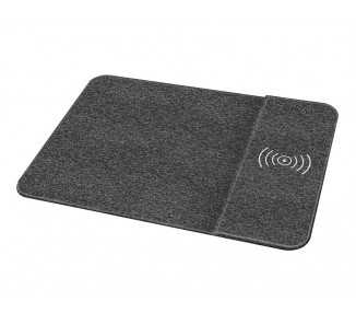 Alfombrilla para raton q-connect con cargador inalambrico color gris 300x220 mm