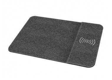 Alfombrilla para raton q-connect con cargador inalambrico color gris 300x220 mm