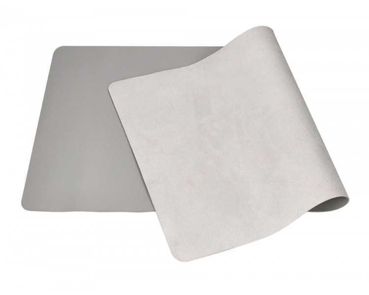 Alfombrilla para raton q-connect xxl similcuero gris base antideslizante 800x400x2 mm