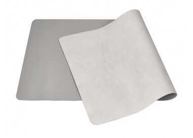 Alfombrilla para raton q-connect xxl similcuero gris base antideslizante 800x400x2 mm