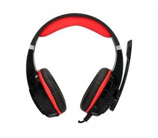 Auricular q-connect gaming con microfono ajustable e iluminacion led color negro