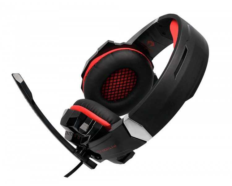 Auricular q-connect gaming con microfono ajustable e iluminacion led color negro