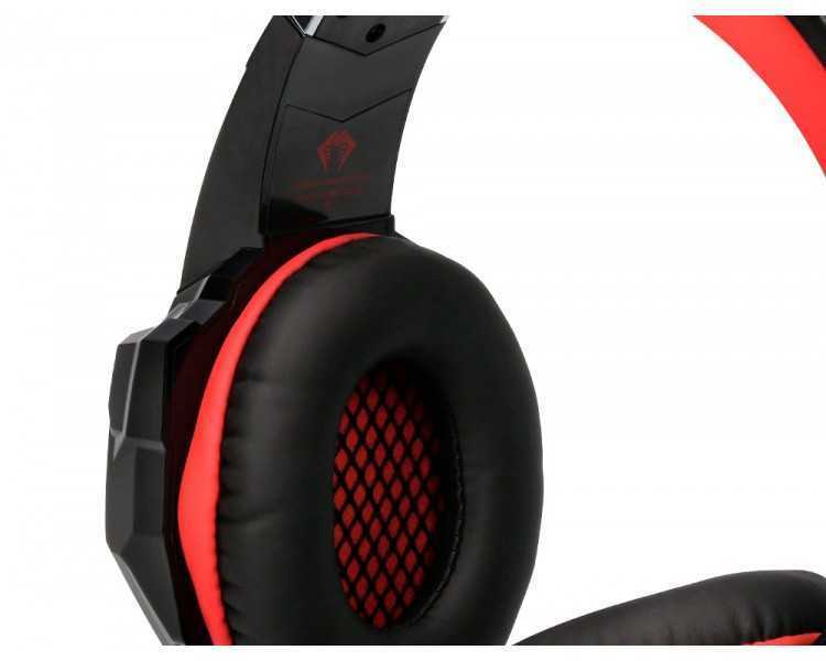 Auricular q-connect gaming con microfono ajustable e iluminacion led color negro