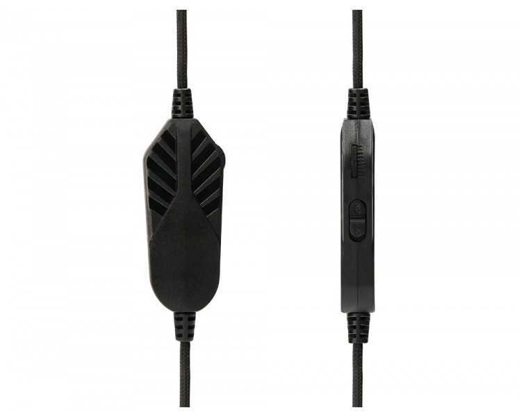 Auricular q-connect gaming con microfono ajustable e iluminacion led color negro