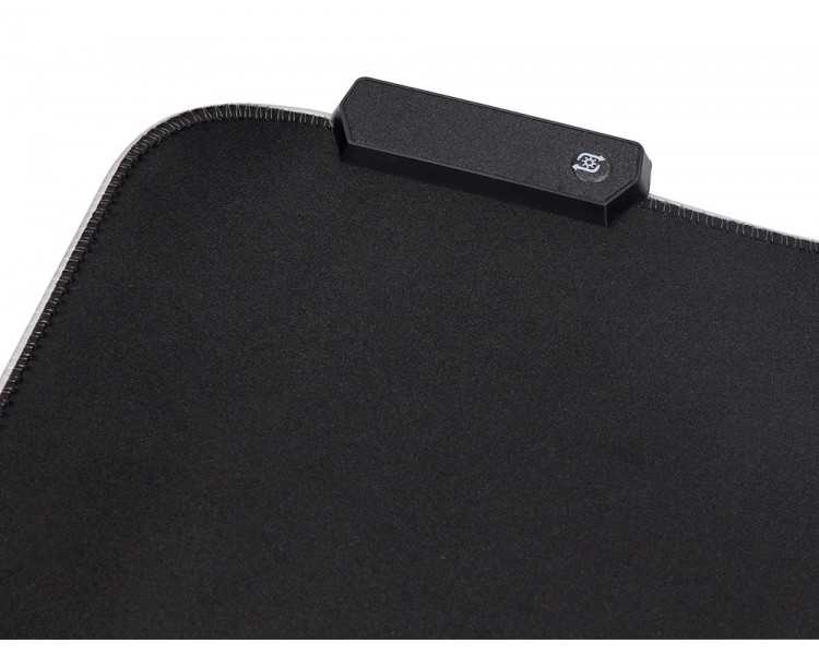 Alfombrilla para raton q-connect gaming iluminacion led conexion usb color negro 350x250x3 mm
