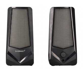 Altavoces q-connect gaming blu etooth con iluminación rgb potencia maxima 2x3w control de volumen color negro