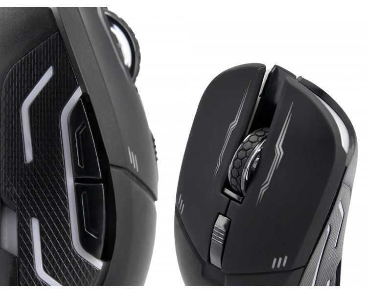 Set teclado y raton q-connect gaming con cable e iluminacion led color negro
