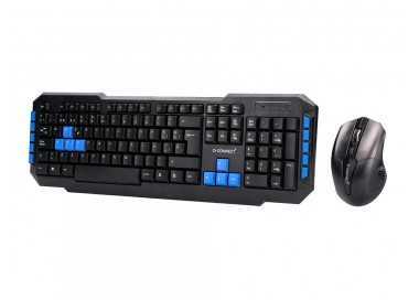 Set teclado y raton q-connect inalambrico compatible windows color negro