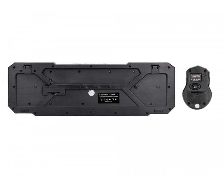 Set teclado y raton q-connect inalambrico compatible windows color negro